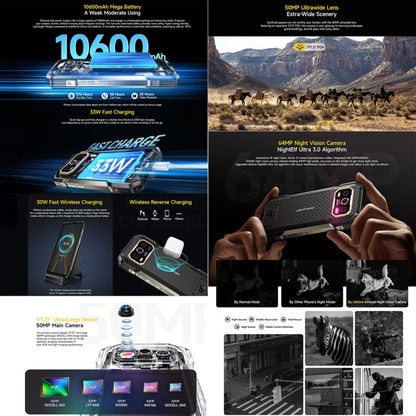 Ulefone Armor 27 Rugged Mobile Phone 24GB + 256GB Android 14 120Hz