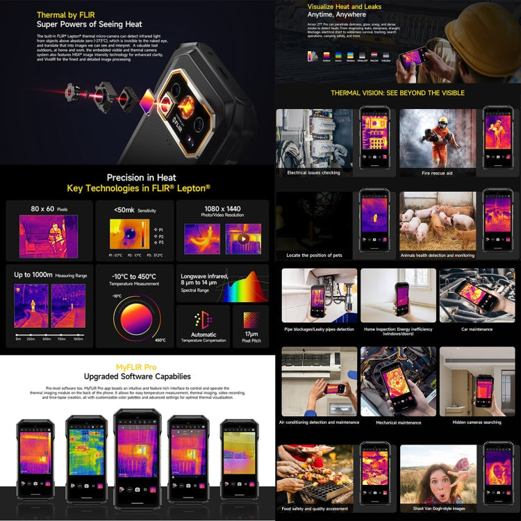 Ulefone Armor 27T Pro Rugged Phone Thermal Imaging Camera 12GB + 256GB