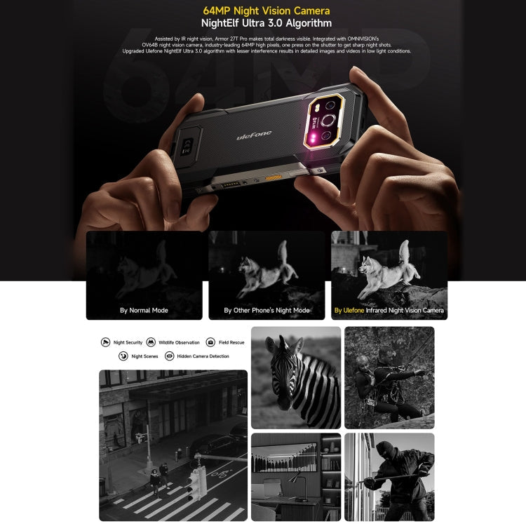 Ulefone Armor 27T Pro Rugged Phone Thermal Imaging Camera 12GB + 256GB