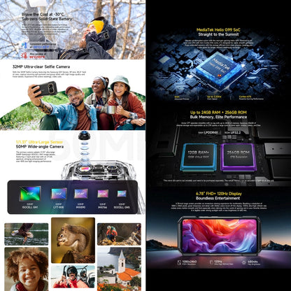 Ulefone Armor 27T Rugged Mobile Phone 12GB + 256GB Thermal Imager Camera (Black)