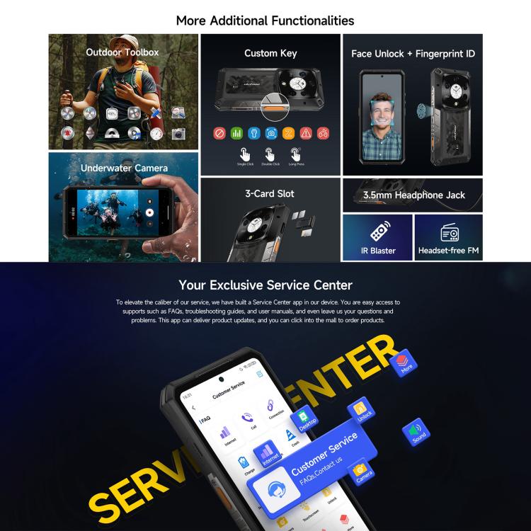 Ulefone Armor 28 Pro Rugged Phone 32GB + 512GB 10600mAh 120W Fast Charge 5G