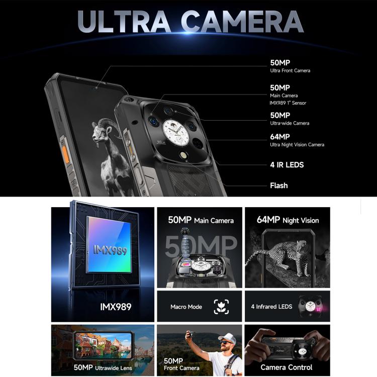 Ulefone Armor 28 Pro Rugged Phone 32GB + 512GB 10600mAh 120W Fast Charge 5G