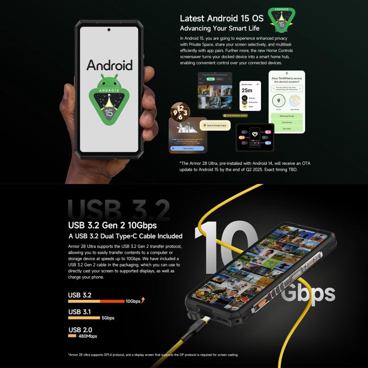 Ulefone Armor 28 Ultra Thermal Version Rugged Phone 32GB + 1TB 120W 10600mAh 5G