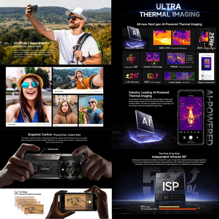 Ulefone Armor 28 Ultra Thermal Version Rugged Phone 32GB + 1TB 120W 10600mAh 5G