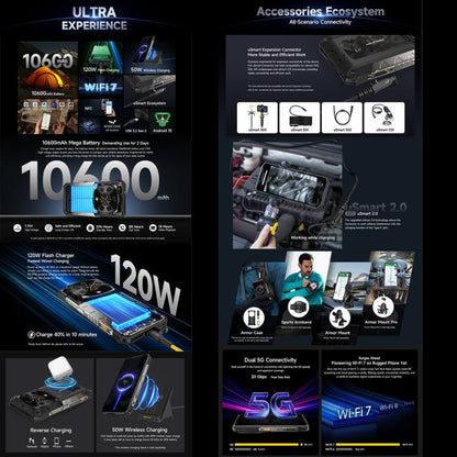 Ulefone Armor 28 Ultra Thermal Version Rugged Phone 32GB + 1TB 120W 10600mAh 5G