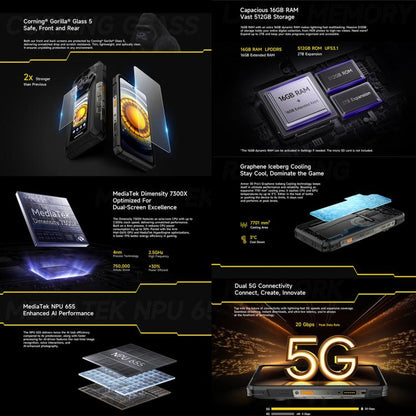 Ulefone Armor 30 Pro Rugged Phone 32GB + 512GB 66W Fast Charging 12800mAh 5G