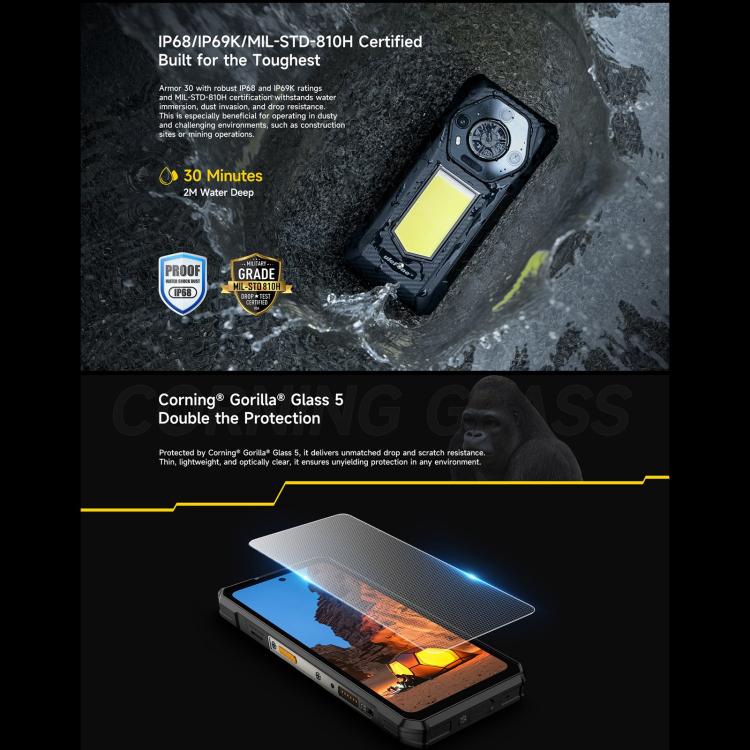 Ulefone Armor 30 Rugged Phone 24GB + 512GB 12800mAh 66W Fast Charging Android 15