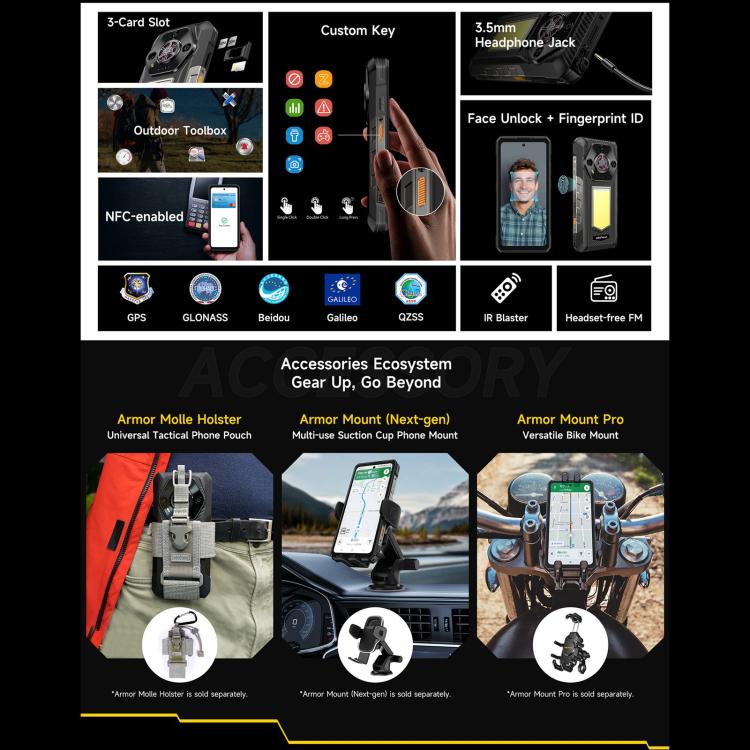 Ulefone Armor 30 Rugged Phone 24GB + 512GB 12800mAh 66W Fast Charging Android 15