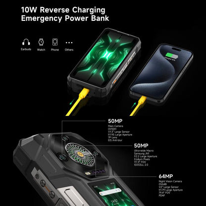 Ulefone Armor 33 Pro Rugged Phone 25500mAh Battery 66W Fast Charging 32GB + 512GB