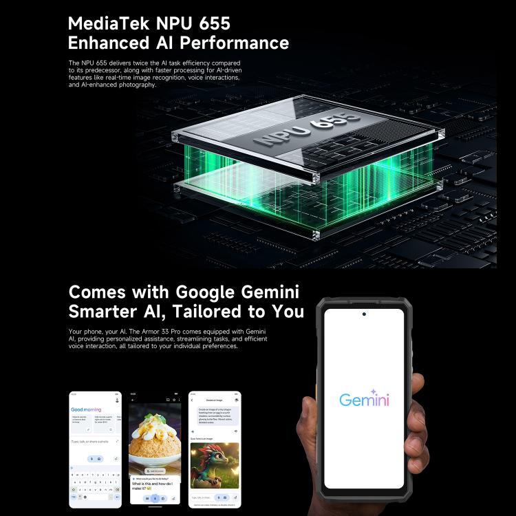 Ulefone Armor 33 Pro Rugged Phone 25500mAh Battery 66W Fast Charging 32GB + 512GB