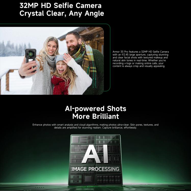 Ulefone Armor 33 Pro Rugged Phone 25500mAh Battery 66W Fast Charging 32GB + 512GB