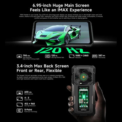Ulefone Armor 33 Pro Rugged Phone 25500mAh Battery 66W Fast Charging 32GB + 512GB