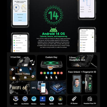Ulefone Armor 33 Pro Rugged Phone 25500mAh Battery 66W Fast Charging 32GB + 512GB