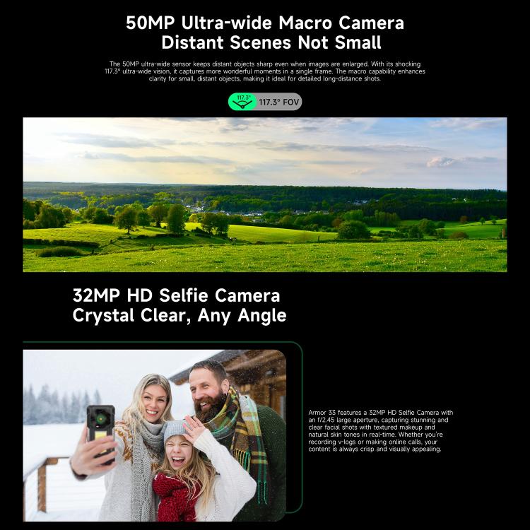 Ulefone Armor 33 Rugged Phone 25500mAh Battery 66W Fast Charging 24GB + 512GB