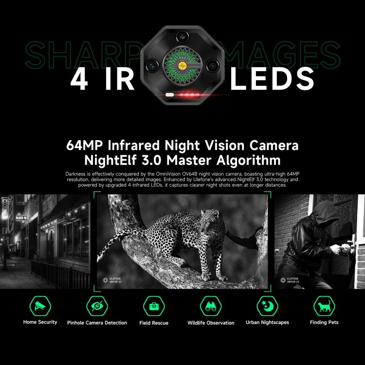 Ulefone Armor 33 Rugged Phone 25500mAh Battery 66W Fast Charging 24GB + 512GB