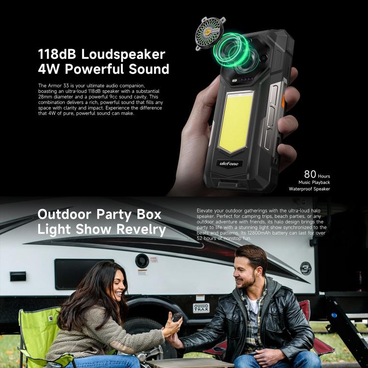 Ulefone Armor 33 Rugged Phone 25500mAh Battery 66W Fast Charging 24GB + 512GB