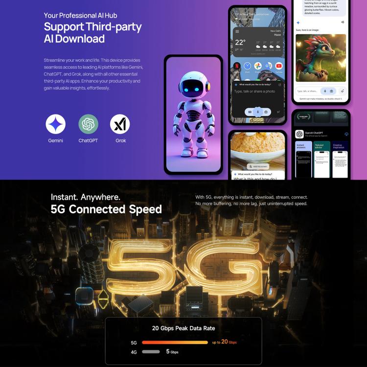 Ulefone Armor 34 Plus Rugged Phone 32GB/512GB Android 15 66W 25500mAh 5G