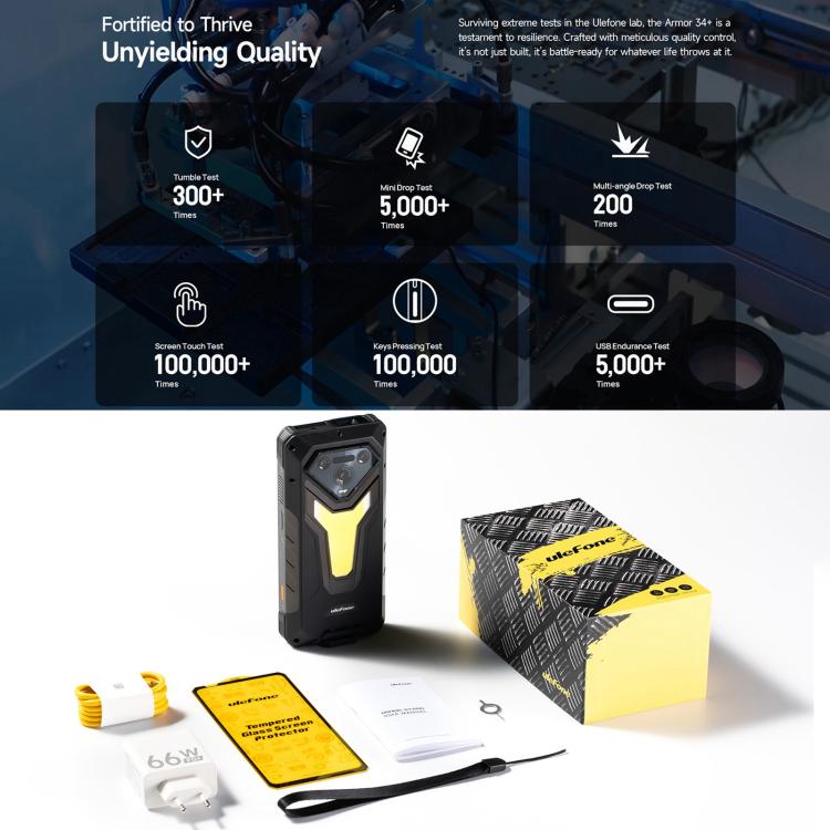 --- Ulefone Armor 34 Pro Plus Projector Rugged Phone 32GB + 512GB 5G Android 15