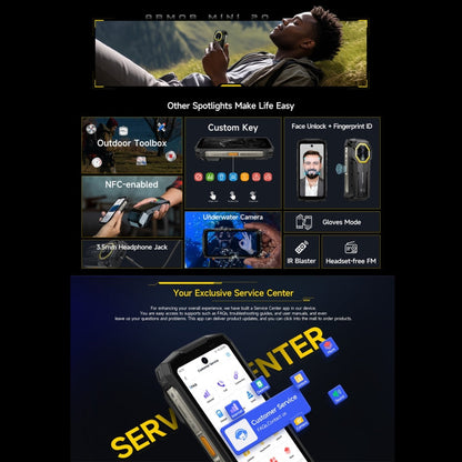 Ulefone Armor Mini 20 Rugged Smartphone 6200mAh Battery 16GB + 256GB Android 14