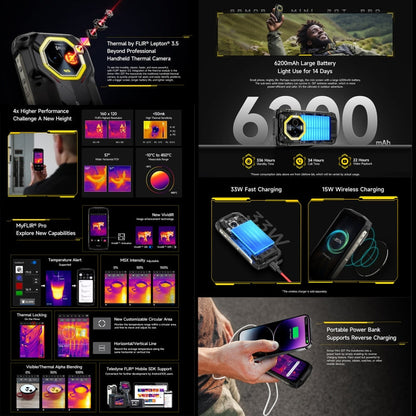 Ulefone Armor Mini 20T Pro Rugged Smartphone 6200mAh Battery 16GB + 256GB 5G