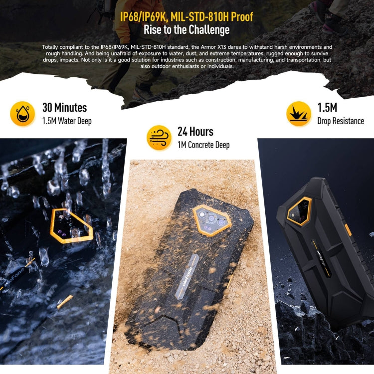 Ulefone Armor X13 Rugged Smartphone 6320mAh Battery 12GB + 64GB Android 13
