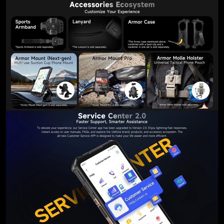 Ulefone Armor X16 Android 15 Rugged Phone 12GB + 128GB 10360mAh 33W Fast Charging