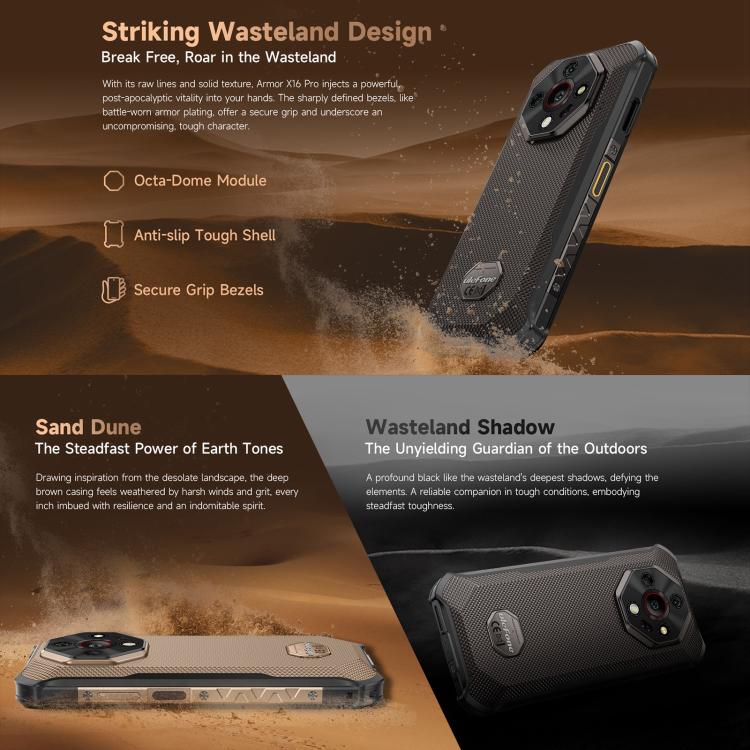 Ulefone Armor X16 Pro Android 15 Rugged Phone 16GB + 256GB 10360mAh 5G
