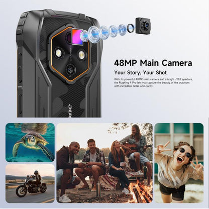 Ulefone RugKing 4 Pro 8GB + 256GB IP68/IP69K Rugged Phone Android 15 10200mAh
