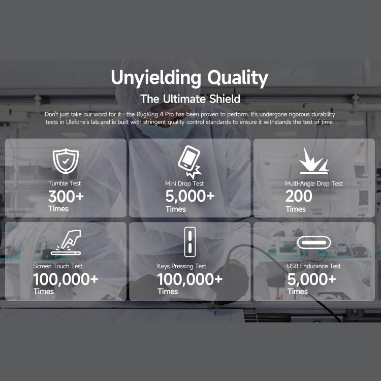 Ulefone RugKing 4 Pro 8GB + 256GB IP68/IP69K Rugged Phone Android 15 10200mAh