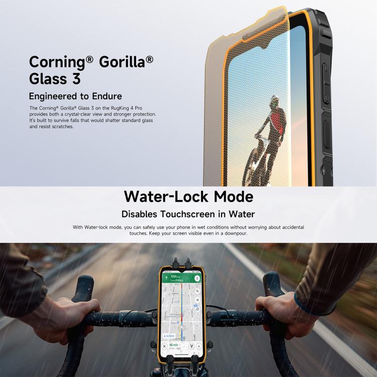 Ulefone RugKing 4 Pro 8GB + 256GB IP68/IP69K Rugged Phone Android 15 10200mAh