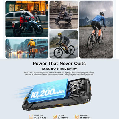 Ulefone RugKing 4 Pro 8GB + 256GB IP68/IP69K Rugged Phone Android 15 10200mAh