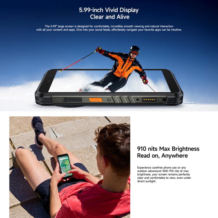Ulefone RugKing Rugged Phone 16GB + 256GB IP68/IP69K Android 15