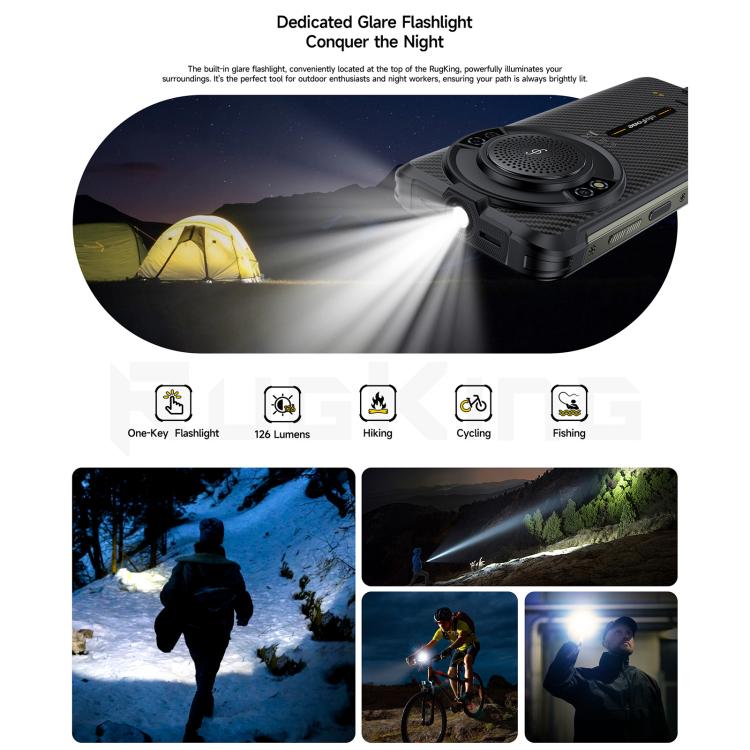 Ulefone RugKing Rugged Phone 16GB + 256GB IP68/IP69K Android 15
