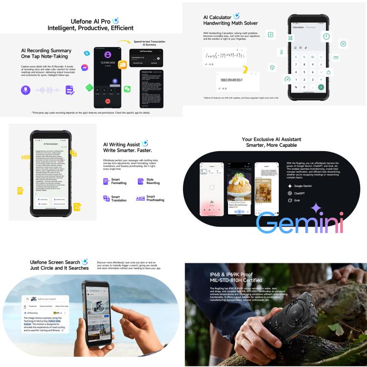Ulefone RugKing Rugged Phone 16GB + 256GB IP68/IP69K Android 15